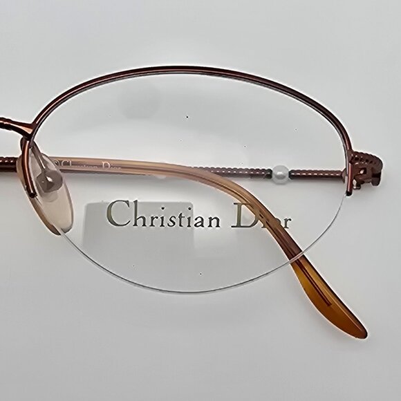 Christian Dior CD3527/J 15V Brown Pearl Semi-Rimless Eyeglasses Frame Austria - Picture 12 of 13